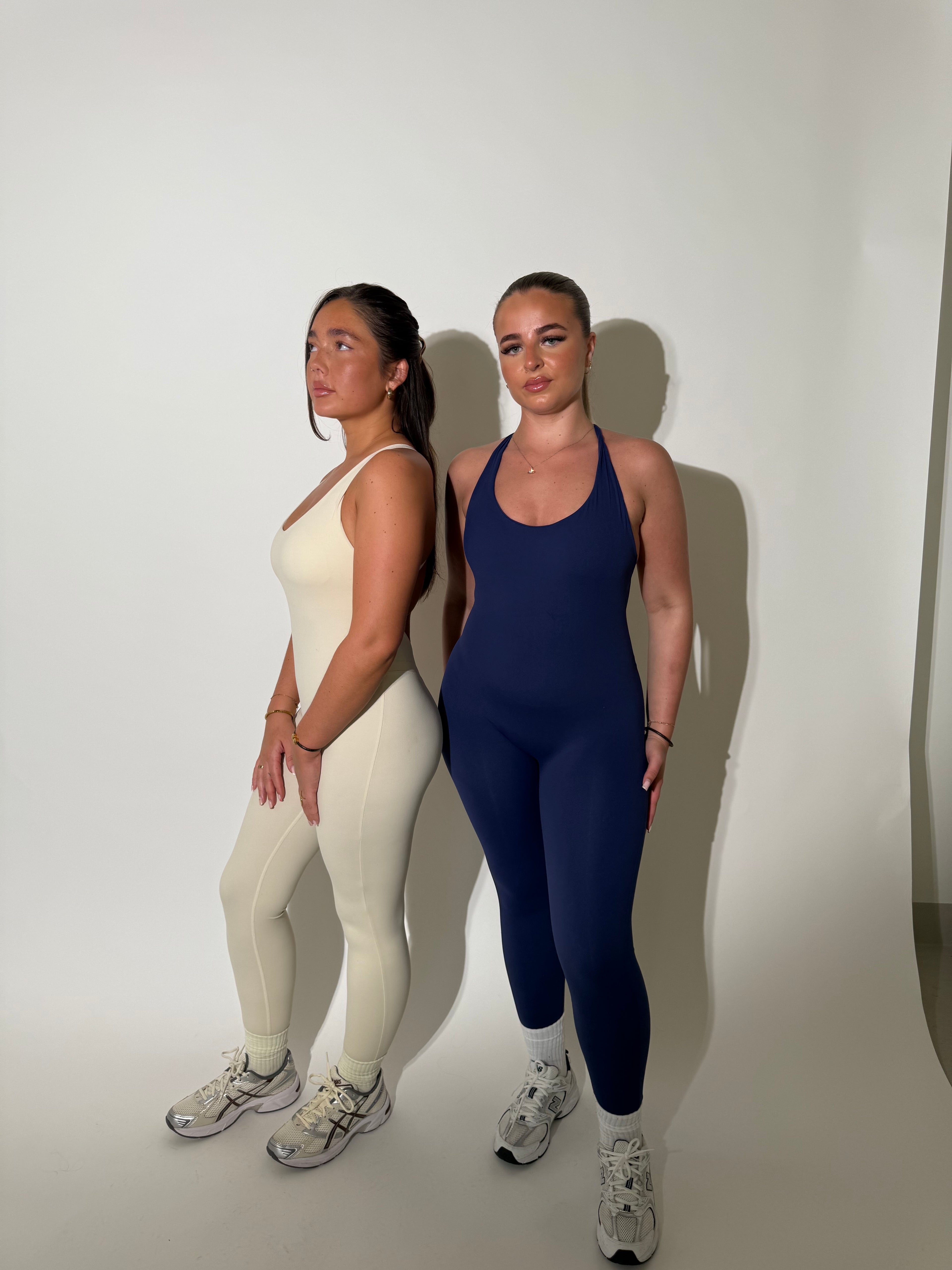 POWERSCULPT open back cross strap JUMPSUIT NAVY